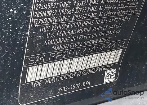 2018 Land Rover Discovery Hse from USA, damaged, VIN SALRR2RV2JA054413